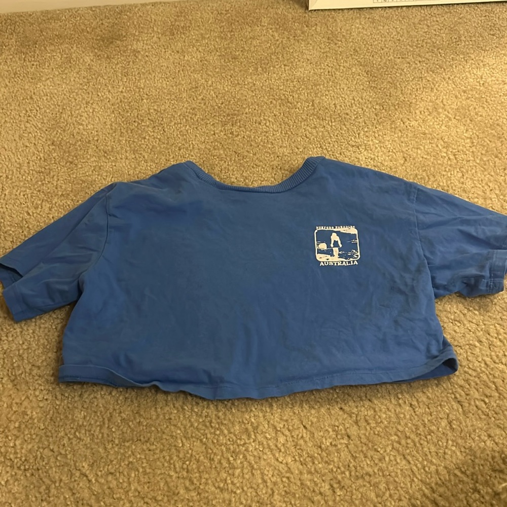 H&M blue crop top